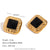 Fashion Quadrilateral Geometric Stainless Steel 18K Gold Plated Stud Earrings