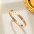 Fashion Retro Script Titanium Steel 18K Gold Plated Bangles