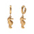 Fashion Dolphin Seahorse Animal Chinese Zodiac Stainless Steel 18K Gold Plated Earrings