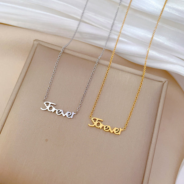 Fashion Chamfered Cube Geometric Titanium Steel Electroplating Necklaces