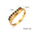 Women Fashion Ellipse Geometric Stainless Steel 18K Gold Plated Rings