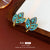 Medieval Flower Animal Rhombus Leaf Geometric Flower Chinese Zodiac Copper Electroplating Earrings