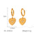 IG Style Round Geometric Heart Stainless Steel Electroplating Earrings