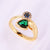 Versatile Women Flower Flower Copper Zircon Inlay Rings