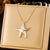 Fashion Starfish Star Stainless Steel Electroplating Necklaces