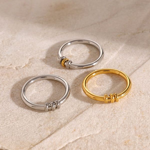 Round Geometric Stainless Steel Electroplating Rings