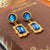 Medieval Heart Heart Plastic Electroplating Stud Earrings