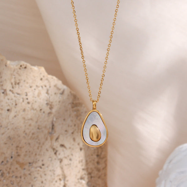 Fashion Ellipse Geometric Stainless Steel 18K Gold Plated Necklaces