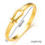 Ellipse Stainless Steel 18K Gold Plated Bangles