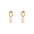 Minimalist Fashion Pearl Geometric Stainless Steel 18K Gold Plated Earrings