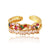 Luxurious Women Droplet Geometric Zircon Zircon Inlay Rings