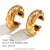 Fashion Round Circle Geometric Stainless Steel 18K Gold Plated Earrings