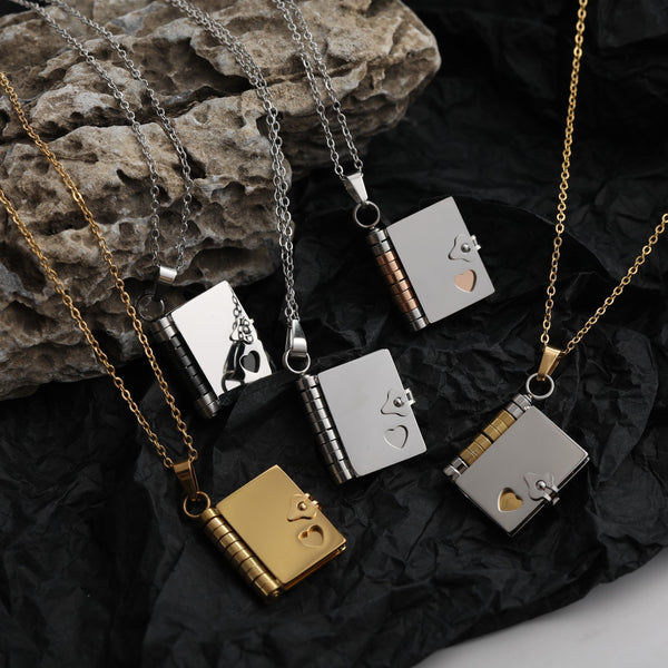 Envelope Geometric Text Number Letter Titanium Steel Electroplating Necklaces