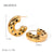 Chic Hollow Stainless Steel 18K Gold Plated Earrings