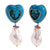 Fashion Heart Stainless Steel Electroplating Earrings