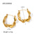 IG Style Circle Geometric Stainless Steel 18K Gold Plated Earrings