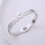 Hip Hop Eye Stainless Steel Diamond Inlay Bangles