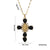 Chic Cross Geometric Titanium Steel 18K Gold Plated Necklaces