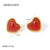 IG Style Heart Geometric Stainless Steel 18K Gold Plated Earrings