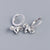 925 Sterling Silver Niche Chinese Zodiac Animal Silver Diamond Inlay Stud Earrings