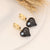 IG Style Eye Heart Stainless Steel Oil Dripping Earrings