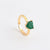 IG Style Women Diamond Metal Heart 18K Gold Plating Rings