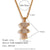 Fashion Heart Geometric Stainless Steel 18K Gold Plated Necklaces