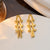 Minimalist Triangle Geometric Titanium Steel 18K Gold Plated Earrings