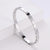 Women Minimalist Lace Metal Mesh Wave Stainless Steel Bangles