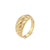 Women Fashion Irregular Geometric Stainless Steel 18K Gold Plated Rings