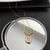 Korean Geometric Titanium Steel 18K Gold Plated Necklaces