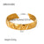 IG Style Round Stainless Steel 18K Gold Plated Bangles