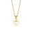 Fashion Round Number Text Letter Stainless Steel 18K Gold Plated Necklaces