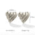 IG Style Heart Geometric Stainless Steel Electroplating Earrings