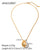 IG Style Pearl Geometric Stainless Steel 18K Gold Plated Necklaces