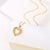 Women Minimalist Geometric Metal Heart Stainless Steel Electroplating Necklaces