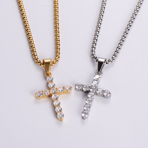 Expressive Cross Stainless Steel Electroplating Pendants