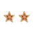 Japanese / Korean Star Geometric Copper Stud Earrings