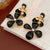 Luxurious Flower Flower Alloy Oil Dripping Earrings