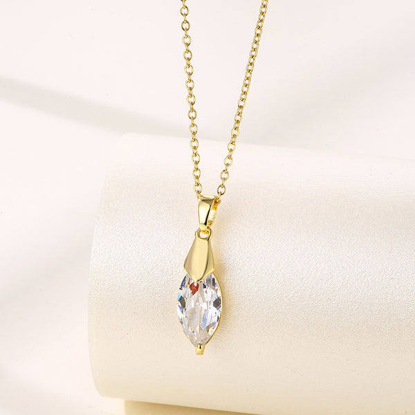 Women Minimalist Geometric Metal Stainless Steel Electroplating Necklaces