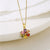 Women Minimalist Geometric Metal Flower Stainless Steel Electroplating Necklaces