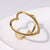 Cute Heart Stainless Steel Electroplating Rings