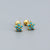 925 Sterling Silver Moderate Luxury Flower Silver Diamond Inlay Stud Earrings