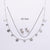 Minimalist Plant Star Sun Moon Stainless Steel Diamond Inlay Jewelry Sets