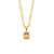 Fashion Quadrilateral Geometric Stainless Steel 18K Gold Plated Necklaces