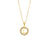 Fashion Round Number Text Letter Stainless Steel 18K Gold Plated Necklaces