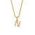 Fashion Round Number Text Letter Stainless Steel 18K Gold Plated Necklaces