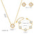 Moderate Luxury Quadrilateral Geometric Heart Titanium Steel 18K Gold Plated Necklaces