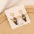 Retro Vintage Chinese Zodiac Animal Stainless Steel Electroplating Stud Earrings