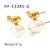 IG Style Pearl Geometric Stainless Steel Electroplating Earrings